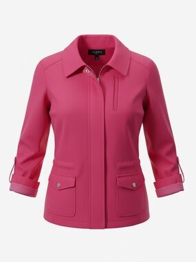 Talbots Women’s Petite Size Lp Pink Tencel & Lyocell Jacket